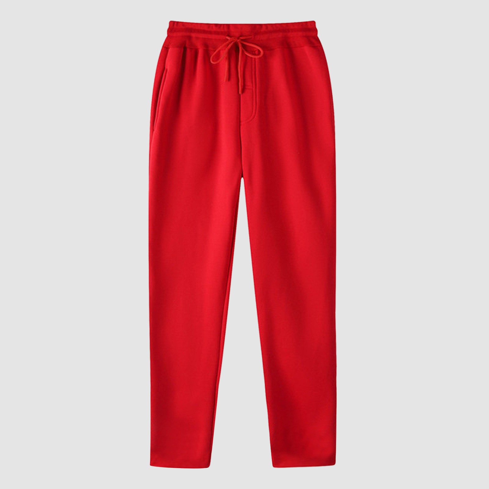 thumbnail image 2 of Pantalones deportivos anchos con forro polar para mujer: pantalones de yoga de cintura alta con bolsillos, cintura elástica fruncida para entrenamientos informales, 2 of 4